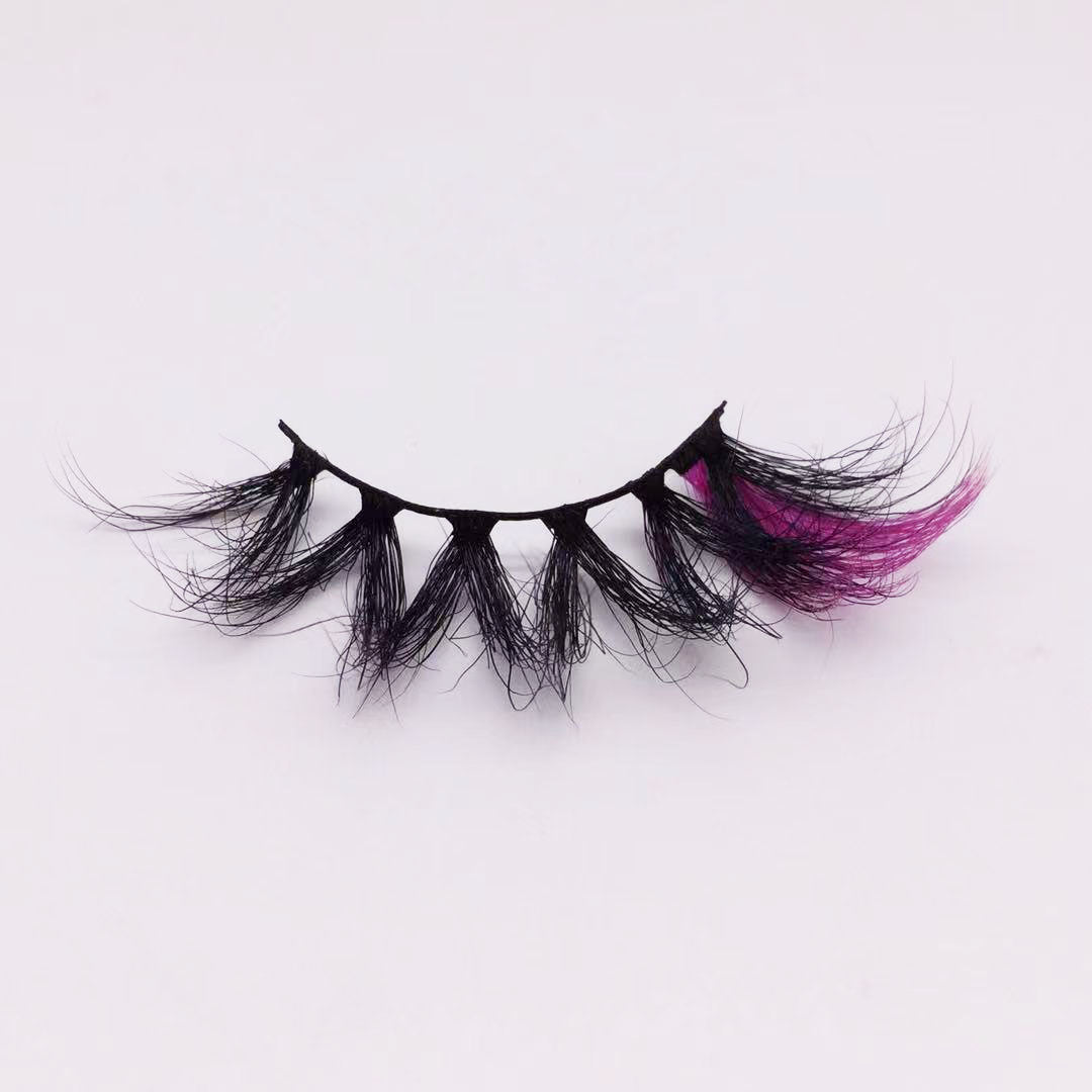 Purple color lashes mink lash