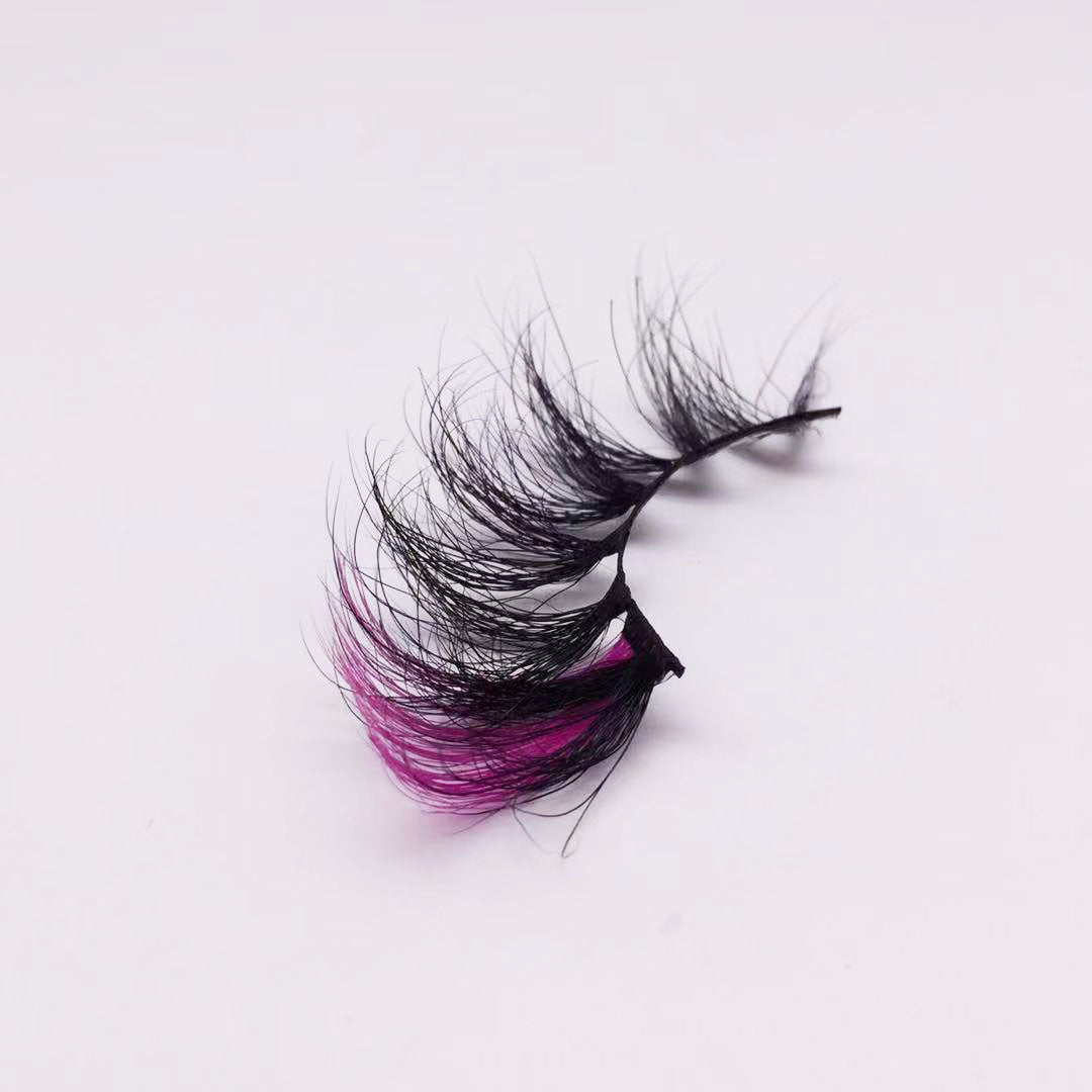 Purple color lashes mink lash