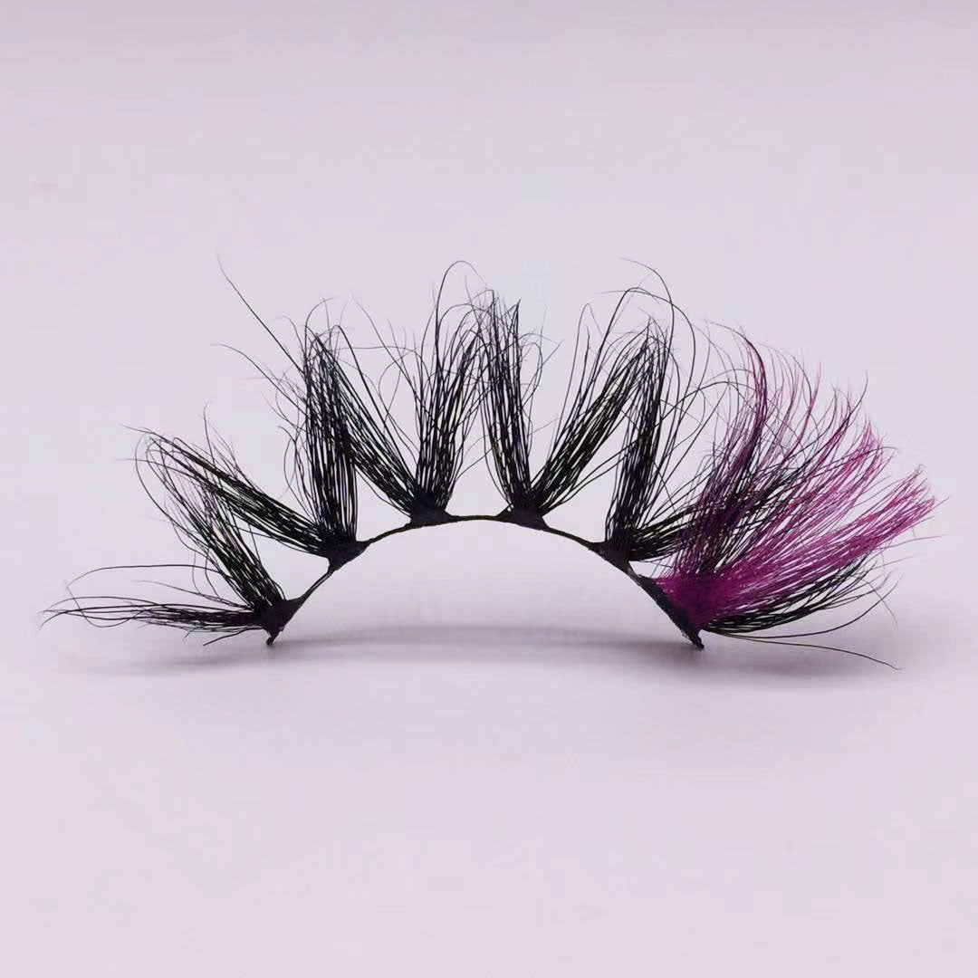 Purple color lashes mink lash