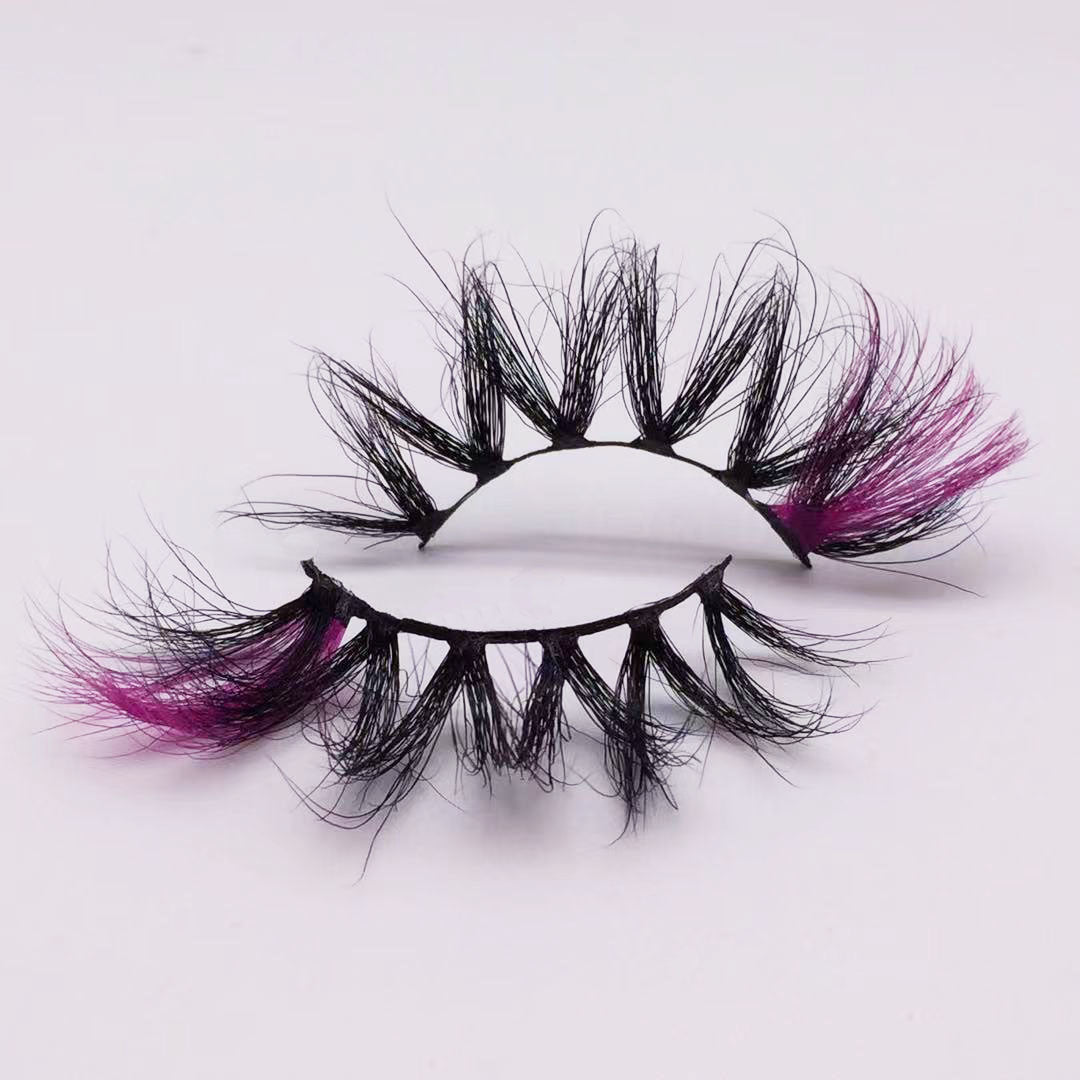 Purple color lashes mink lash